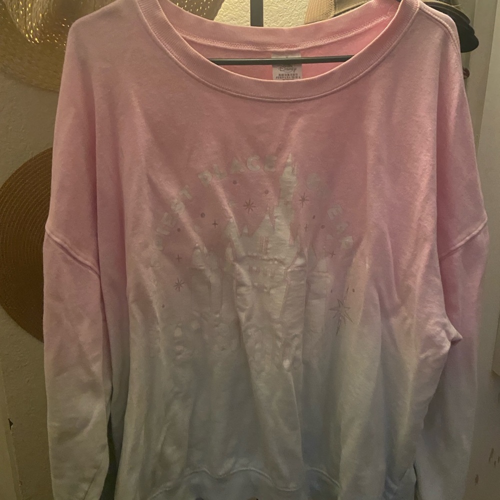 Disneyland Pink and White Ombre Sweatshirt